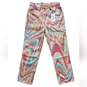 Wrangler Wild West 603 High Rise Multi Color Straight Jeans Sz.26x28 NWT